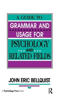Bild vergrößern Bild: A Guide To Grammar and Usage for Psychology and Related Fields - Psychology Press
