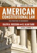 Cover: American Constitutional Law, Volume I - Westview Press Inc