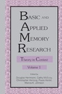 Cover: Basic and Applied Memory Research - Psychology Press