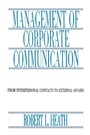 Cover: Management of Corporate Communication - Routledge