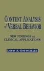 Cover: Content Analysis of Verbal Behavior - Routledge