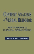 Cover: Content Analysis of Verbal Behavior - Routledge