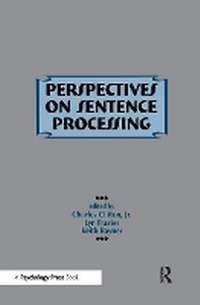 Enlarge image Cover: Perspectives on Sentence Processing - Psychology Press