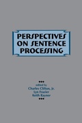 Cover: Perspectives on Sentence Processing - Psychology Press