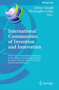 Enlarge image Cover: International Communities of Invention and Innovation - Springer