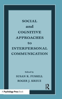Abbildung von: Social and Cognitive Approaches to Interpersonal Communication - Psychology Press