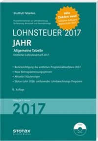 Abbildung von: Tabelle, Lohnsteuer 2017 Jahr - Stollfuß