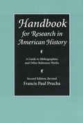 Cover: Handbook for Research in American History - University of Nebraska Press