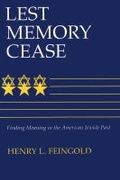 Cover: Lest Memory Cease - Syracuse University Press
