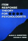 Cover: Item Response Theory for Psychologists - Psychology Press