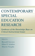 Cover: Contemporary Special Education Research - Routledge