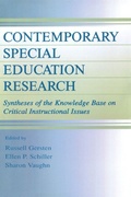 Cover: Contemporary Special Education Research - Routledge