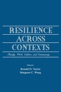 Cover: Resilience Across Contexts - Psychology Press Ltd