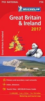 Abbildung von: Great Britain 2017 & Ireland National Map 713 - Michelin Editions des Voyages