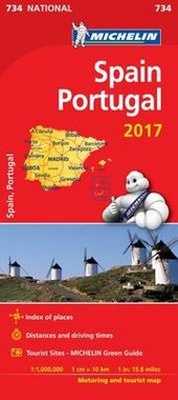 Abbildung von: Spain & Portugal 2017 National Map 734 - Michelin Editions des Voyages