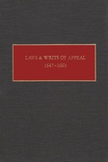 Cover: Laws and Writs of Appeal, 1647-1663 - Syracuse University Press