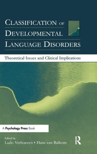 Enlarge image Cover: Classification of Developmental Language Disorders - Psychology Press