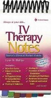 Enlarge image Cover: I.V. Therapy Notes - F.A. Davis Company