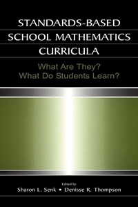 Enlarge image Cover: Standards-based School Mathematics Curricula - Routledge