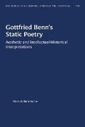Cover: Gottfried Benn's Static Poetry - The University of North Carolina Press