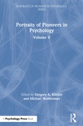 Cover: Portraits of Pioneers in Psychology - Psychology Press