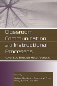 Enlarge image Cover: Classroom Communication and Instructional Processes - Routledge