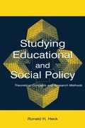 Cover: Studying Educational and Social Policy - Routledge