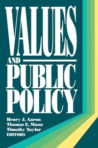Enlarge image Cover: Values and Public Policy - Brookings Institution