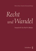 Cover: Recht und Wandel - Schulthess Juristische Medien
