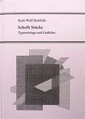 Cover: Schrift St&uuml;cke - Wohlrab, Lutz