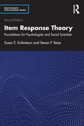 Cover: Item Response Theory - Routledge