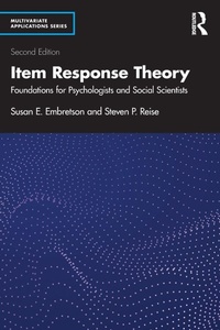 Enlarge image Cover: Item Response Theory - Routledge