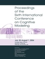 Cover: Sixth International Conference on Cognitive Modeling - Psychology Press