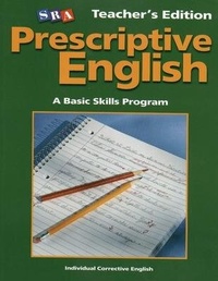 Enlarge image Cover: Prescriptive English, Teacher Edition Book A - SRA/McGraw-Hill