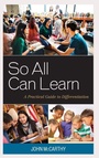 Cover: So All Can Learn - Rowman & Littlefield Publishers
