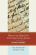 Cover: Recovering Hegel from the Critique of Leo Strauss - Lexington Books