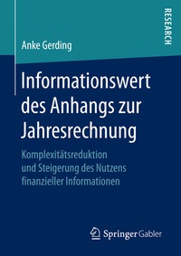 Abbildung von: Informationswert des Anhangs zur Jahresrechnung - Springer Gabler