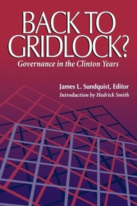 Enlarge image Cover: Back to Gridlock? - Brookings Institution