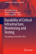 Cover: Durability of Critical Infrastructure, Monitoring and Testing - Springer