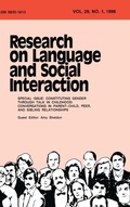 Cover: Constituting Gender Through Talk in Childhood - Routledge
