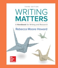 Enlarge image Cover: Writing Matters: A Handbook for Writing and Research (Comprehensive Edition with Exercises) - McGraw-Hill Education