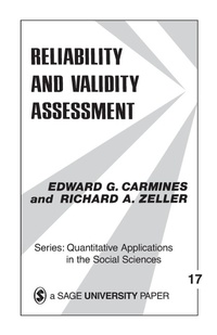 Enlarge image Cover: Reliability and Validity Assessment - SAGE Publications Inc