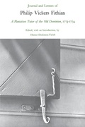 Cover: Journal and Letters of Philip Vickers Fithian, 1773-74, a Plantation Tutor of the Old Dominion - University of Virginia Press