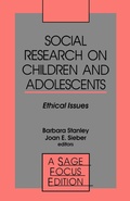 Cover: Social Research on Children and Adolescents - SAGE Publications Inc