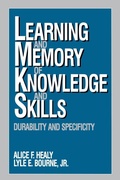 Cover: Learning and Memory of Knowledge and Skills - SAGE Publications Inc