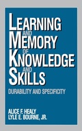 Cover: Learning and Memory of Knowledge and Skills - SAGE Publications Inc