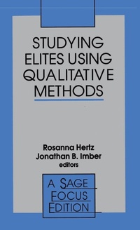 Enlarge image Cover: Studying Elites Using Qualitative Methods - SAGE Publications Inc