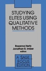 Cover: Studying Elites Using Qualitative Methods - SAGE Publications Inc