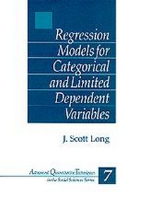 Enlarge image Cover: Regression Models for Categorical and Limited Dependent Variables - SAGE Publications Inc