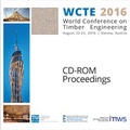 Cover: CD-ROM Proceedings of the World Conference on Timber Engineering (WCTE 2016) - Technische Universit&auml;t Wien Institut f&uuml;r Mechanik der Werkstoffe und Strukturen
